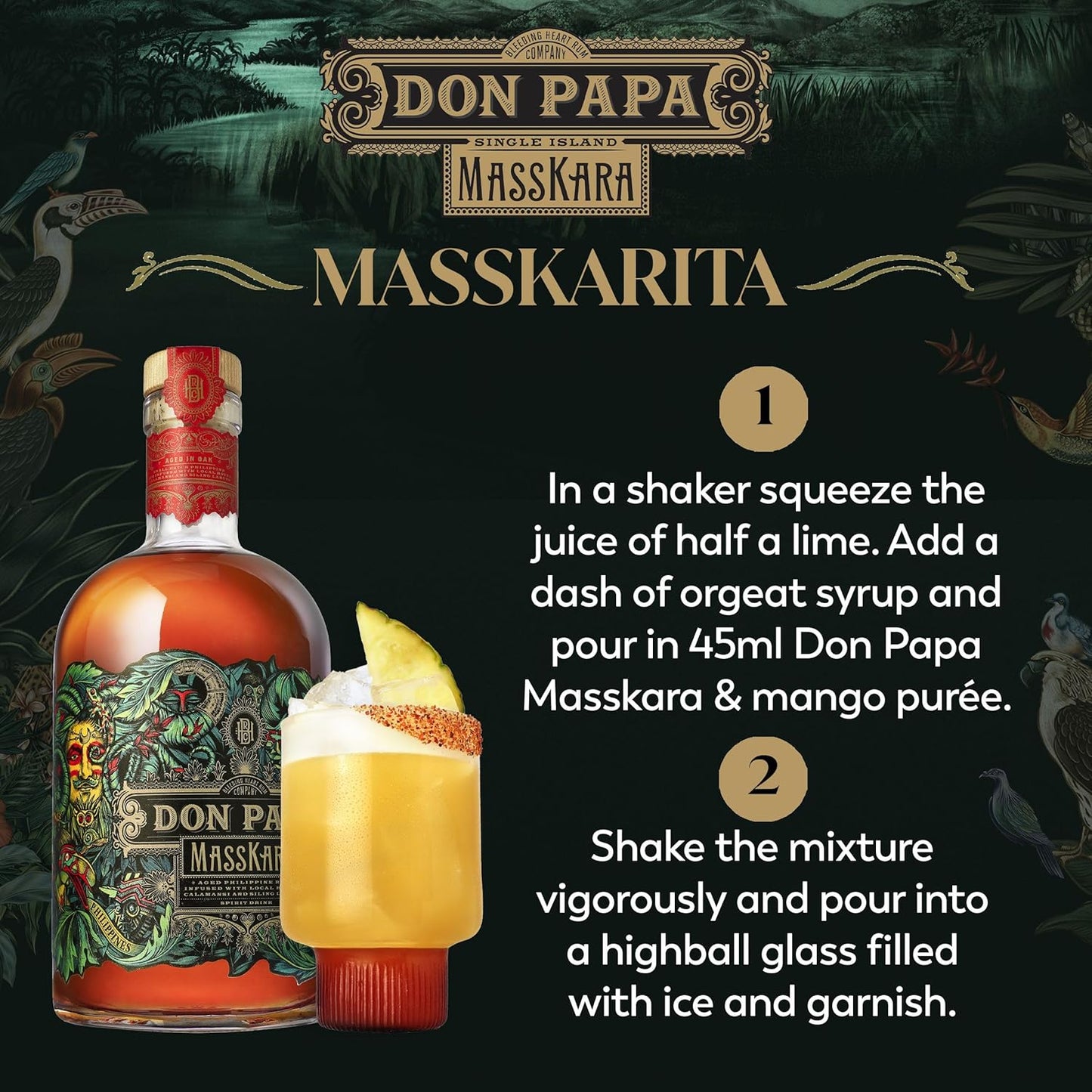 Don Papa MASSKARA Aged Philippine Rum 40% Vol. 0,7l