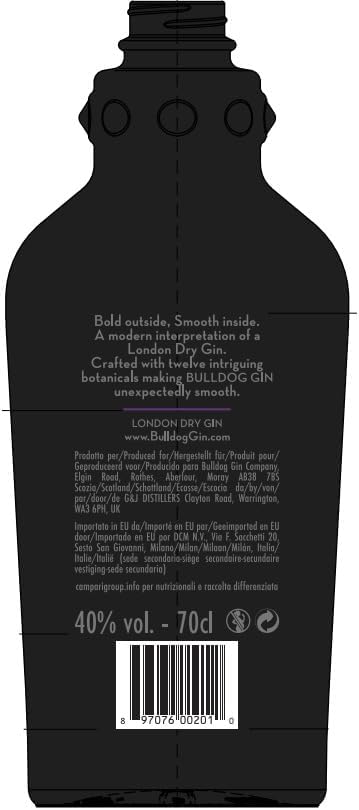 Bulldog - London Dry Gin, 70 cl, 40% Vol